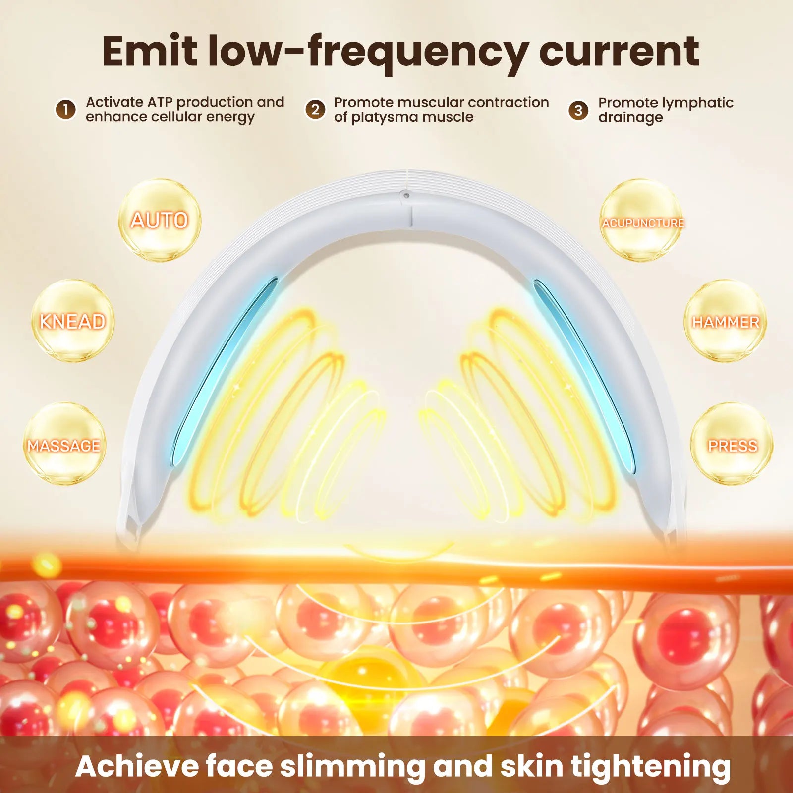 ContourLift™ LED Facial Sculpting Massager – 6 Modes & 8 Intensity Levels