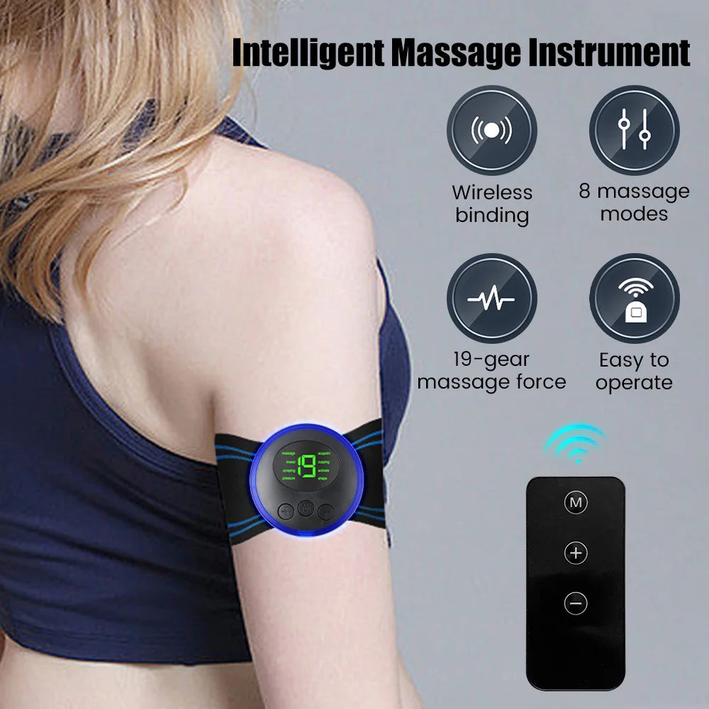 EMS Neck & Body Massager — 8 Modes, 19 Intensity Levels, Instant Muscle Relief