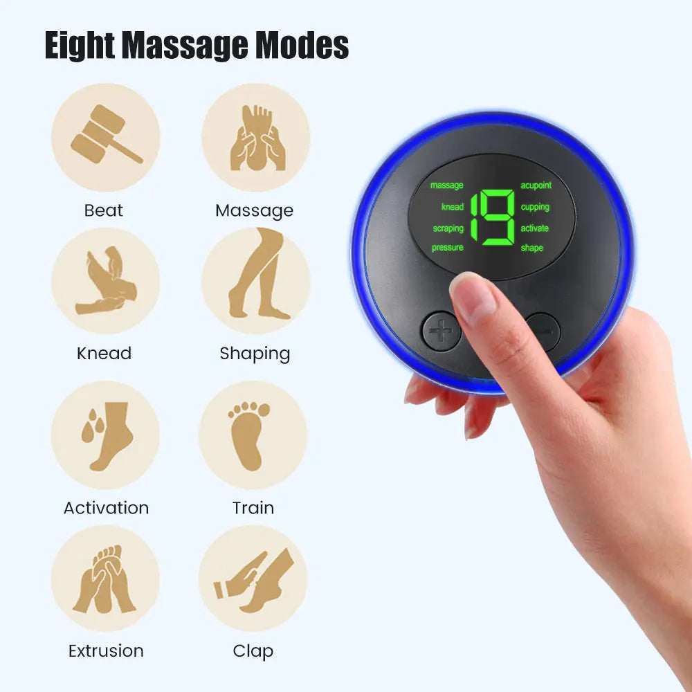 EMS Neck & Body Massager — 8 Modes, 19 Intensity Levels, Instant Muscle Relief