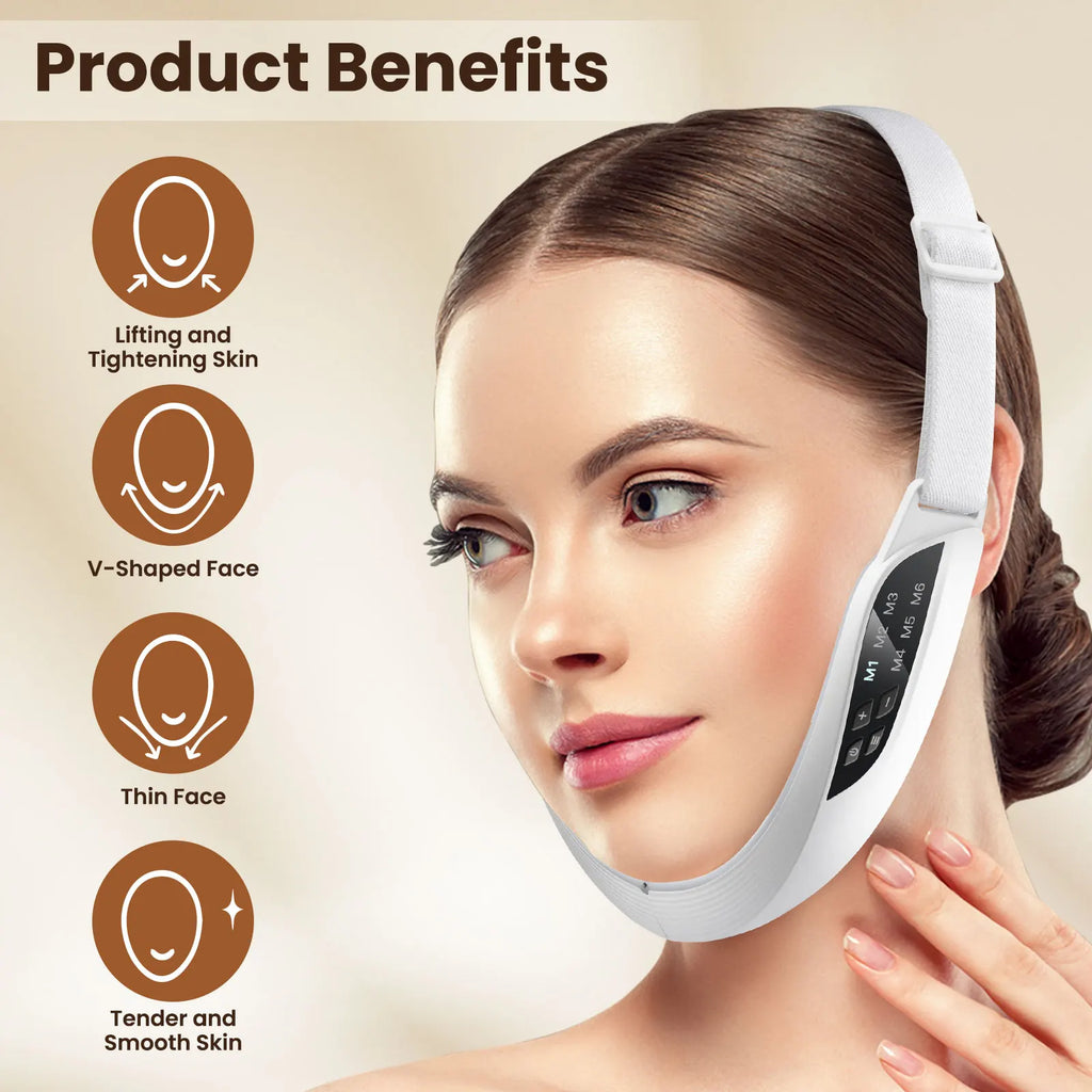 ContourLift™ LED Facial Sculpting Massager – 6 Modes & 8 Intensity Levels