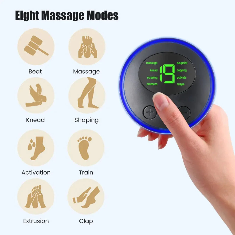 EMS Neck & Body Massager — 8 Modes, 19 Intensity Levels, Instant Muscle Relief