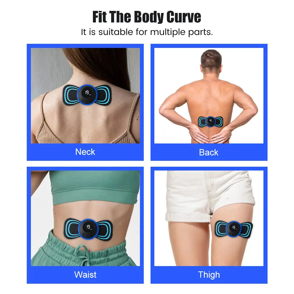 EMS Neck & Body Massager — 8 Modes, 19 Intensity Levels, Instant Muscle Relief